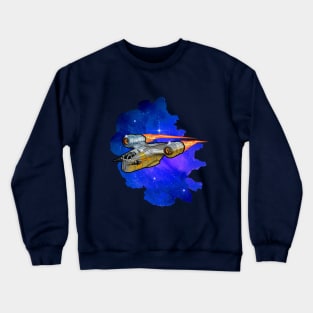 Galaxy space ship Crewneck Sweatshirt